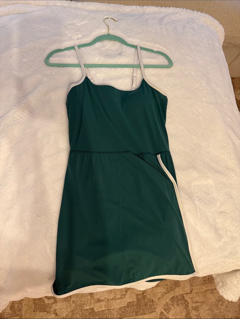 Target Emerald Green Mini Dress with White Trim